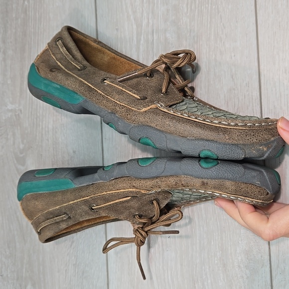 Twisted X Women Loafers with Textured Design Moc Flats Shoes Sz 9M - Picture 9 of 11